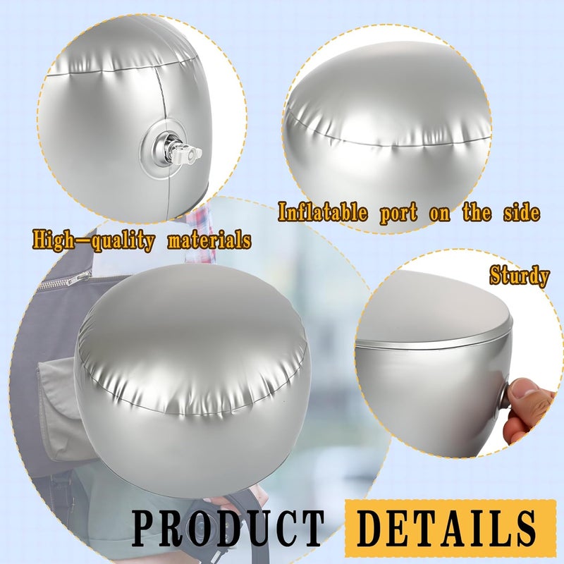 Skyebed 6 Pack Inflatable Hat Holder Round Portable Hat Display Caps Stand with Pump for Baseball Multiple Hats Wigs, 3 Color - Image 3